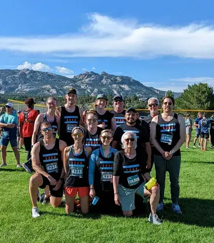 A group wearing their vacation shirts