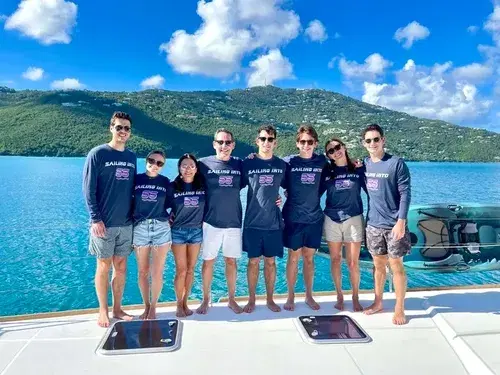 A group wearing their vacation shirts